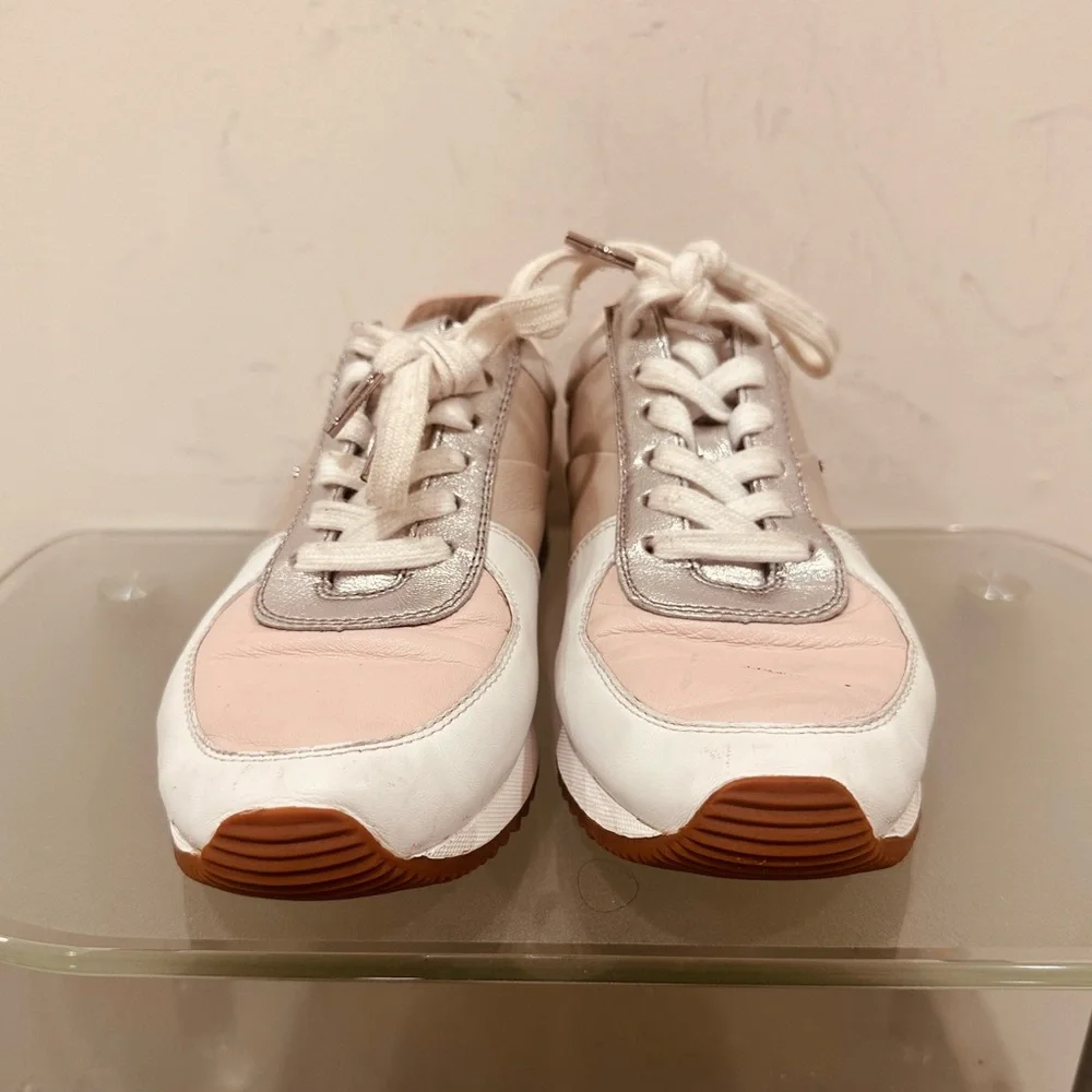 Michael KORS ALLIE Cement Soft Pink Silver Trainer Sneakers US‎ 8